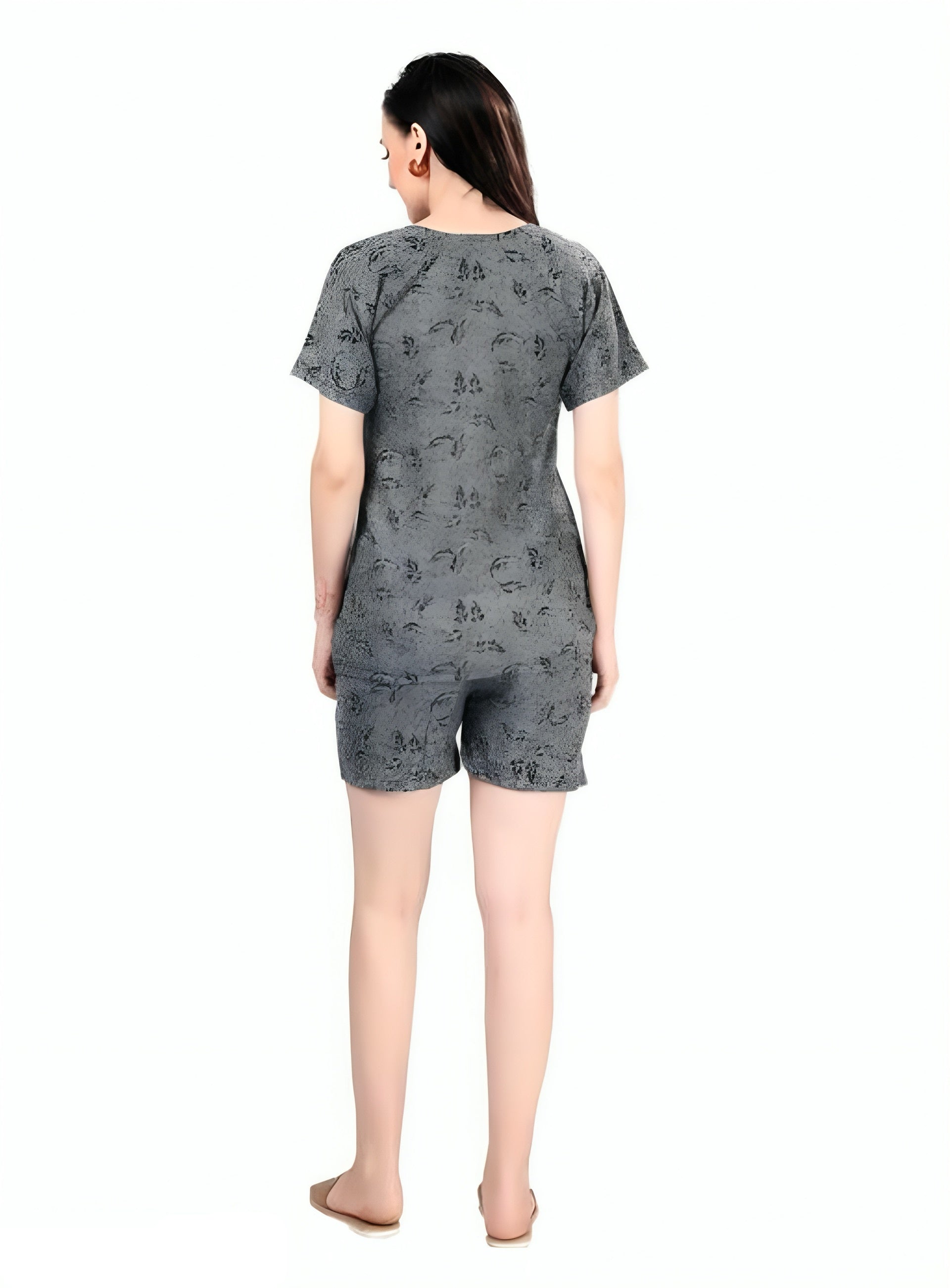 Leaf Printed Short sleeve nightsuit