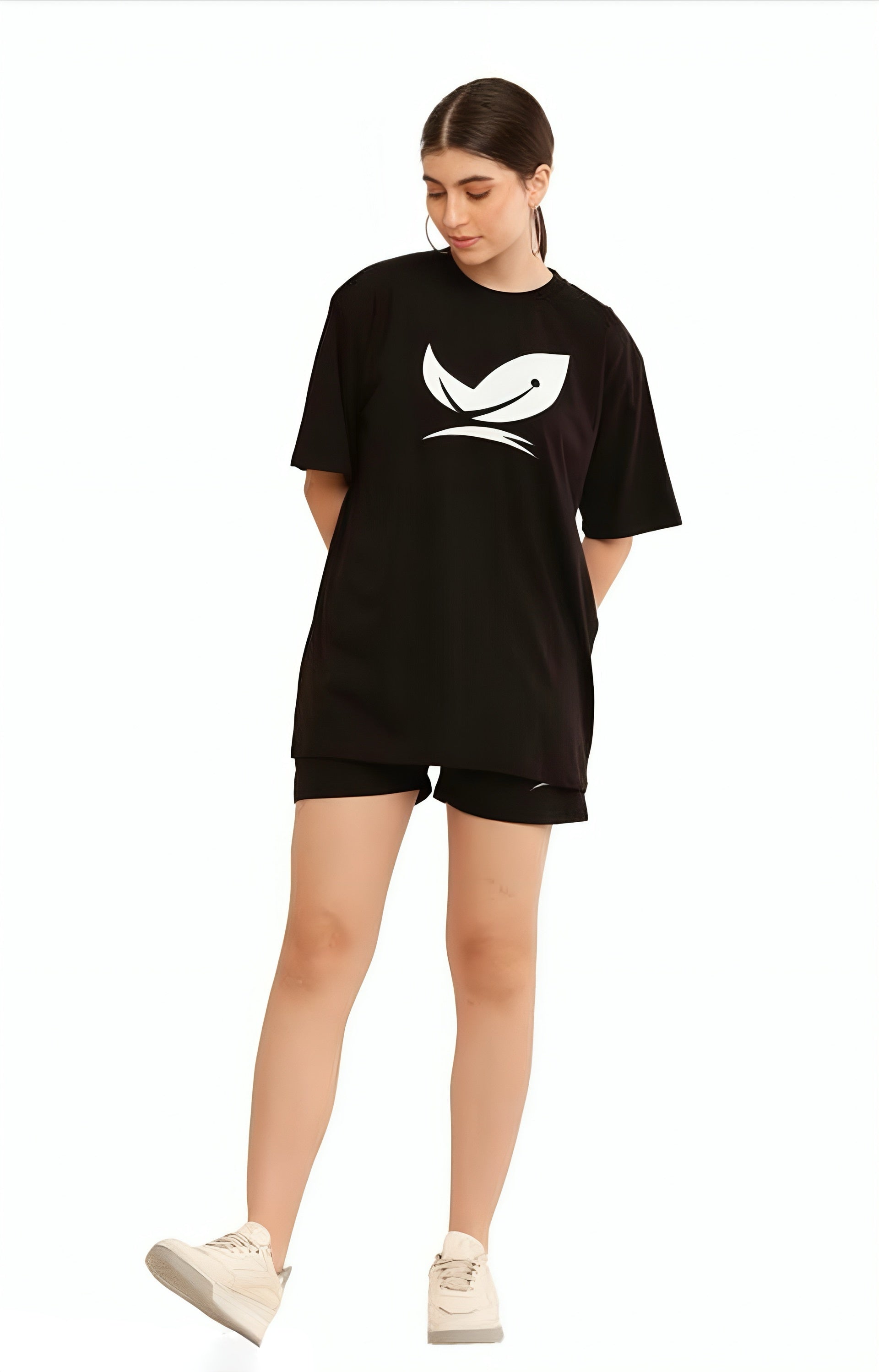 Graphic printed pure cotton co-ord